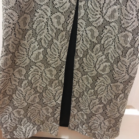 90’s Long Silver Evening Gown - Picture 3 of 4